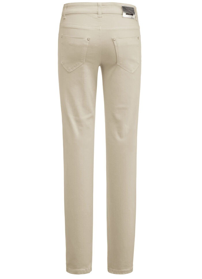 Magiska jeans i 5-ficksform BEIGE