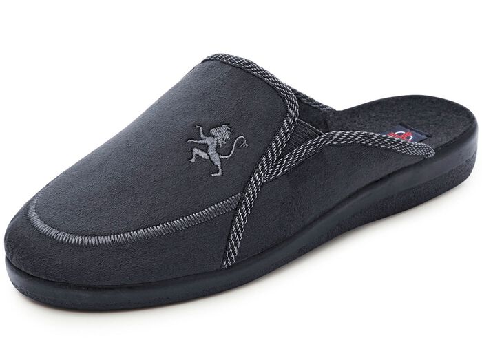 Tv&aring;pack, klassiska herrtofflor, bredd H, med res&aring;rband BL&Aring;+SVART