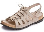 Gemini sandal med elastisk dekorativ sn&ouml;rning BEIGE