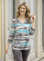 Skjorta med silverfärgade dekorativa tallrikar 