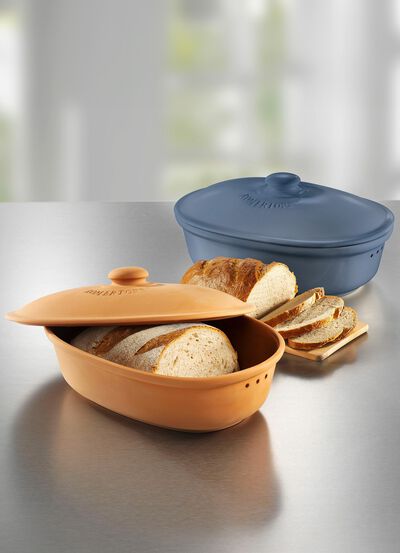 Römertopf brödgryta av naturlig lera 