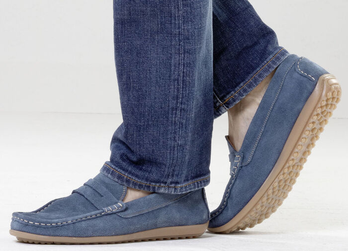 GINO GALANTE, klassiska herrtofflor, tillverkade av läder JEANS