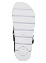 Somriga tr&auml;skor f&ouml;r kvinnor, tillverkade av l&auml;der SCHWARZ