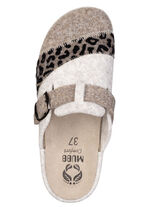 Mubb, klassiska damtofflor, bredd H, med uttagbar fotbädd BEIGE