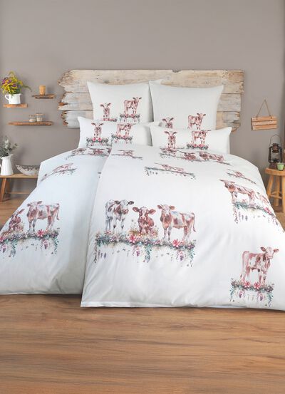 S&auml;ngset i polycotton med dragkedja 