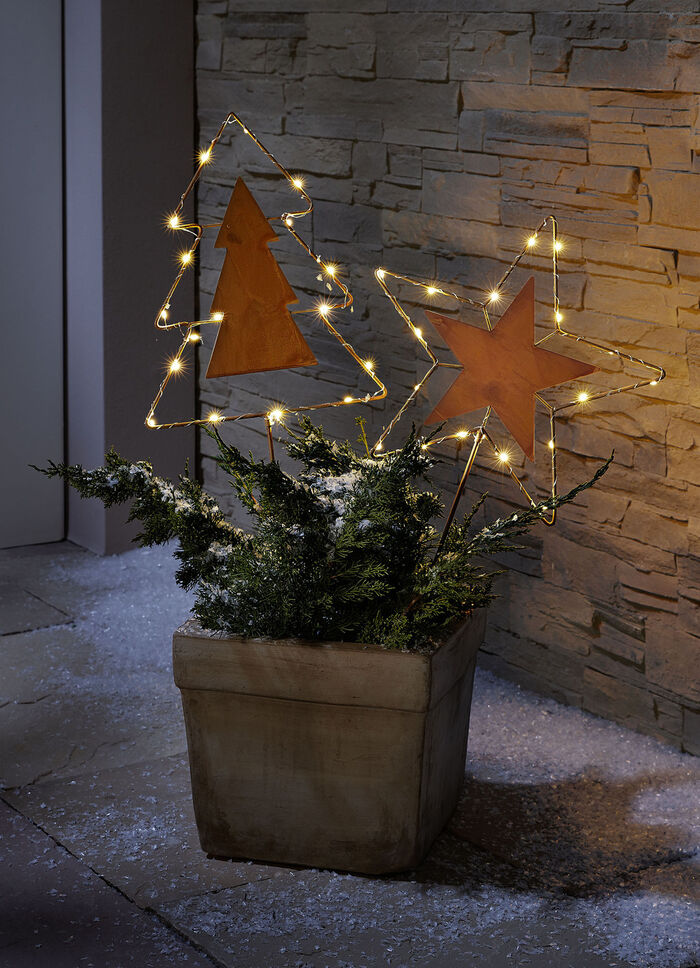 LED trädgårdsstake i metall