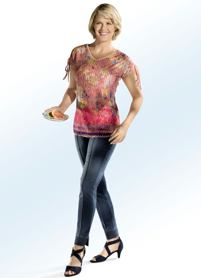 Mycket elastiska jeans i pull-on-stil 