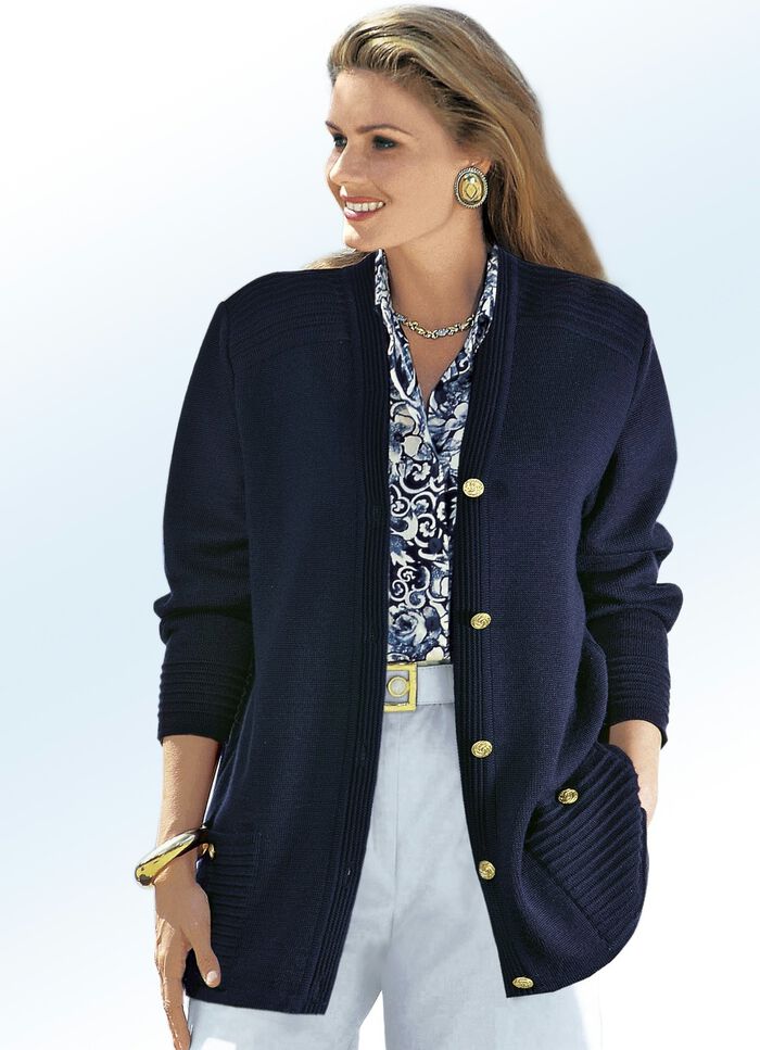 Kofta med jungfrulig ull MARIN