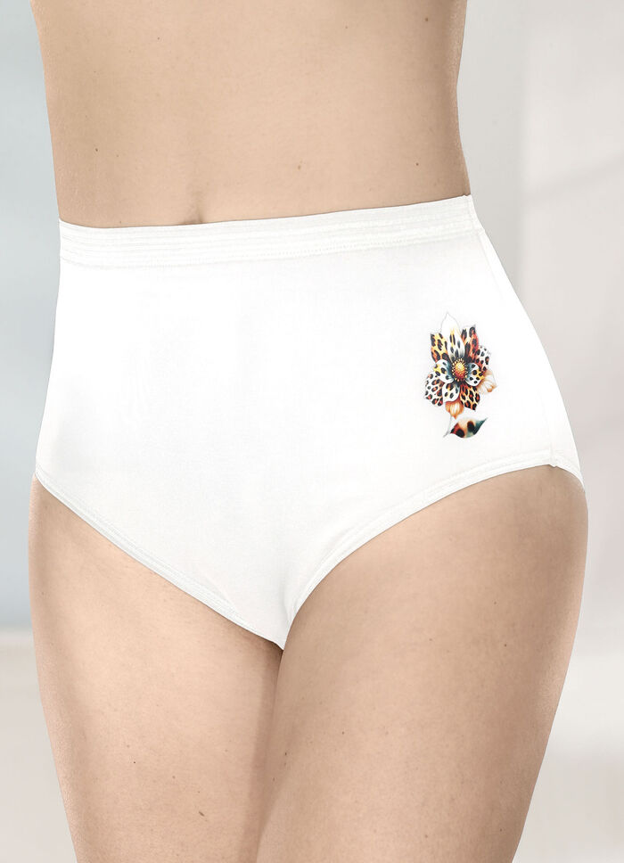 Fempack trosor med blommotiv 