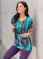 Skjorta med silverfolietryck 