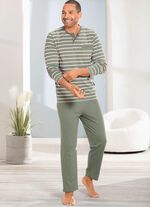 Pyjamas i tv&aring;-pack med knappsl&aring; och &ouml;ppna muddar 