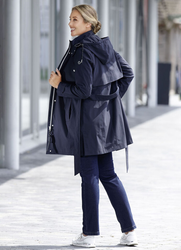 Funktionell trenchcoat med bälte, 