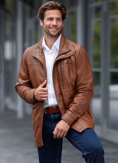 Skinnjacka med dubbla fickor 