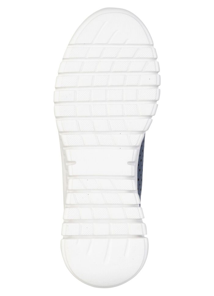 ELENA EDEN, sommarsneakers f&ouml;r dam, vidd H, med uttagbar fotb&auml;dd JEANS-SILBER