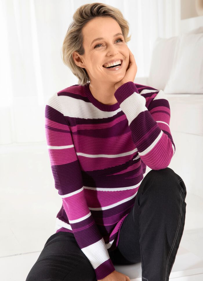 Tr&ouml;ja i en elegant mix av m&ouml;nster B&Auml;R-FUCHSIA-MULTICOLOR