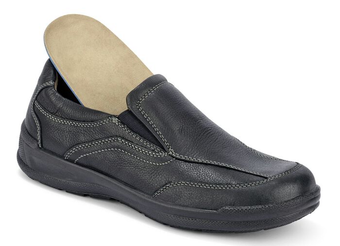 GINO GALANTE tofflor med praktisk avtagbar fotbädd SVART