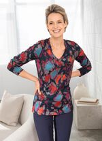 Skjorta med dekorativa stenar p&aring; framsidan 