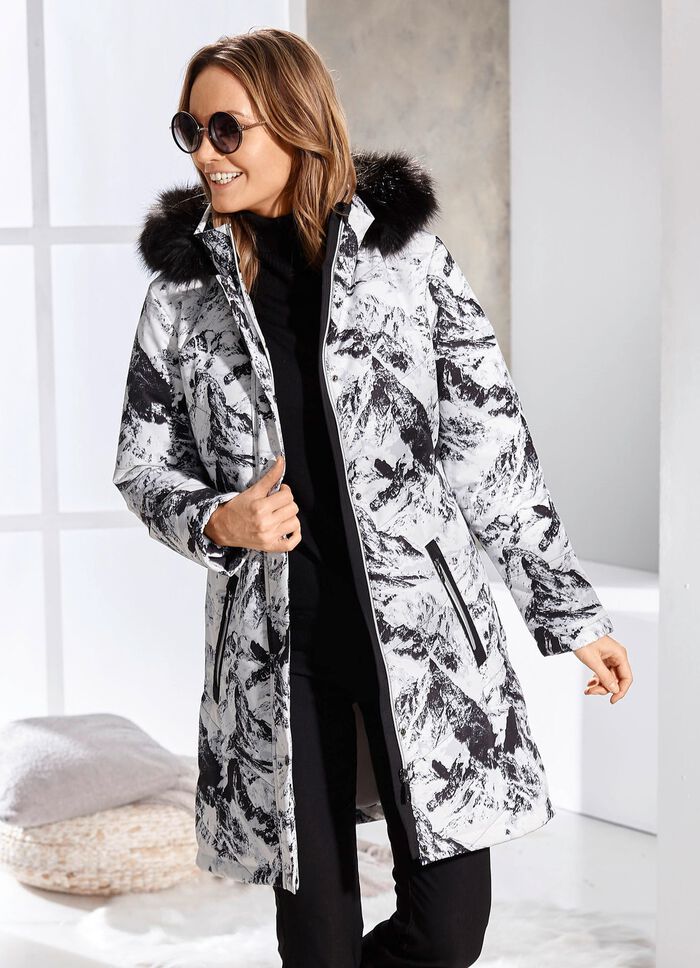 Kort kappa med avtagbar huva 