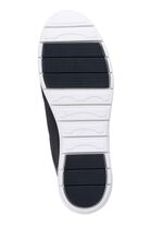 ELENA EDEN sneakers av mocka och luftigt textilmaterial SVART-VITT