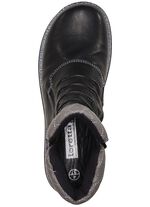 ELENA EDEN bootie med smart dekorativ quiltning SVART-GR&Aring;