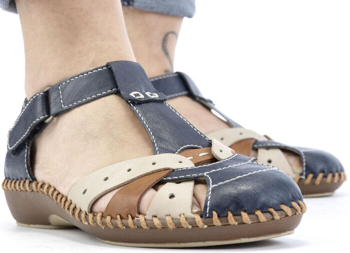 Rieker sandal i chic design MARIN BEIGE COGNAC