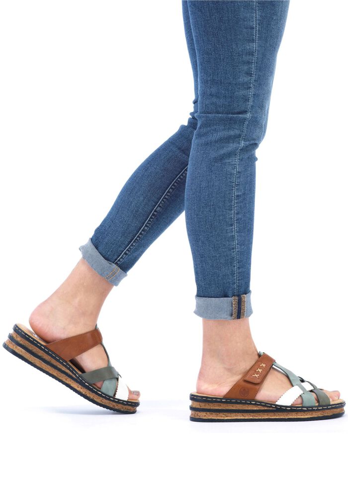 Rieker, l&auml;tta damslippers, med kardborrekn&auml;ppning 