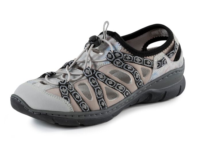 ELENA EDEN sandal med textilkant GR&Aring;