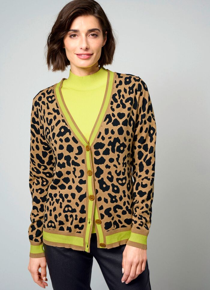Cardigan med djurp&auml;lslook 