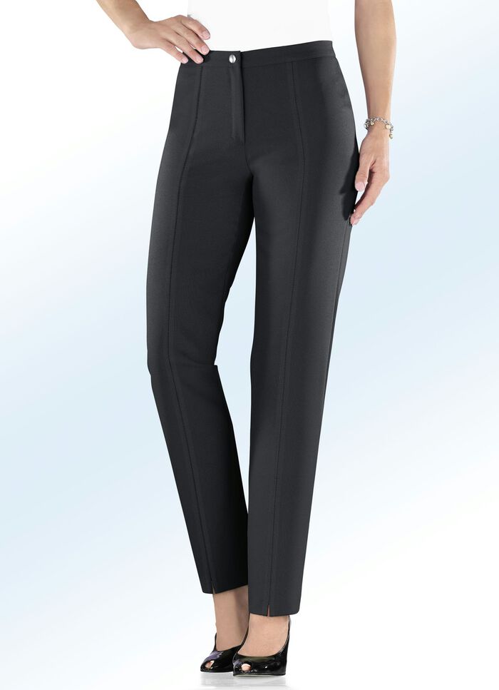 Byxor med stretch i midjan SVART