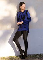 Leggings i en intressant materialmix 