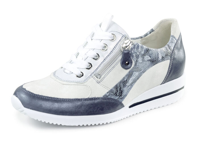 Waldläufer sneakers gjorda av en fin lädermaterialmix, 