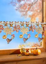 Stolpdekoration h&ouml;stl&ouml;v gjorda av &auml;kta Plauenspets 