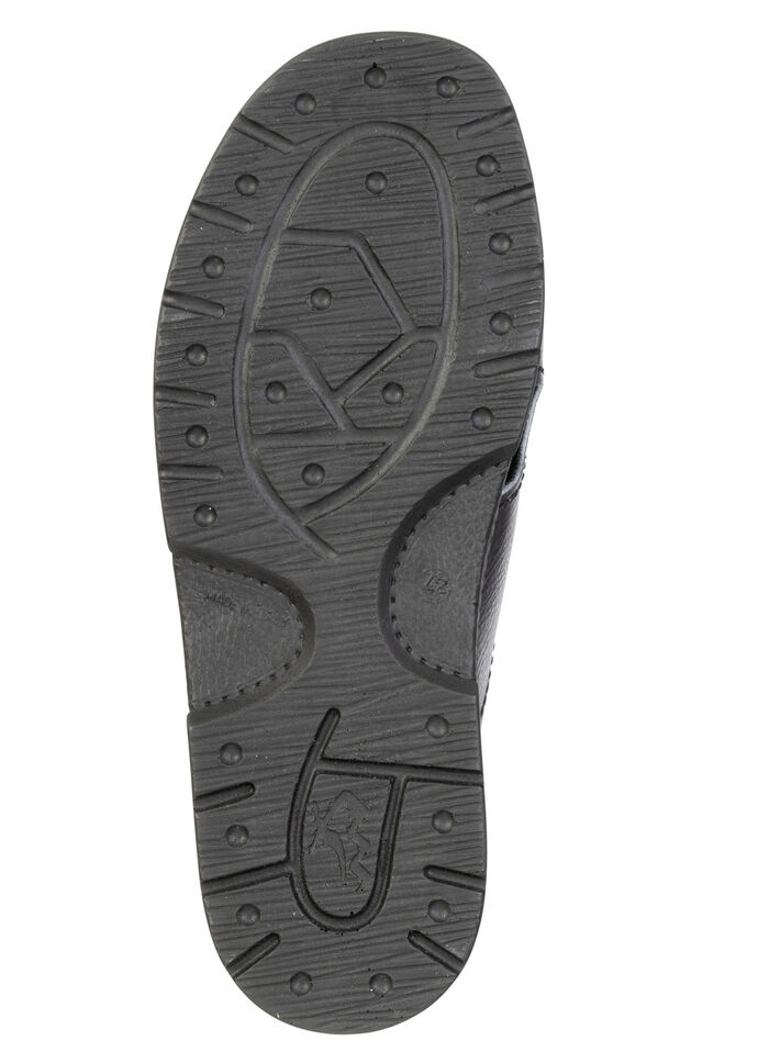 Bekväma herrslippers, bredd K, med kardborreband SCHWARZ