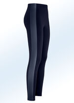 Leggings i en intressant blandning av material JEANS BLÅ
