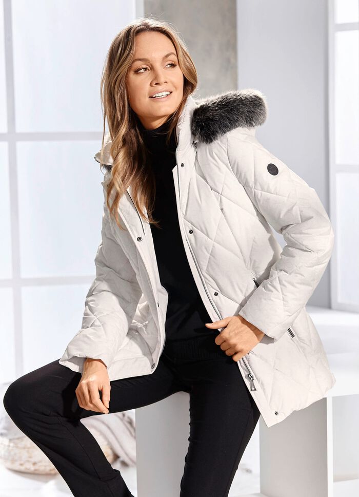 Jacka med dragkedja i sidoslitsarna NATURVIT