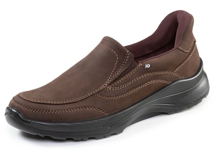 Klassiska herrtofflor, bredd H, med uttagbar fotb&auml;dd MOKKA