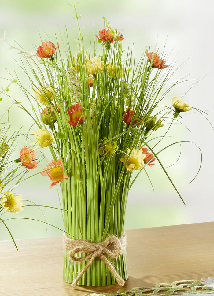 Vårbukett i naturliga färger GRÖN-ORANGE-GUL