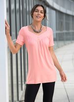 Tunika med V-ringning i 2 f&auml;rger ROS&Eacute;