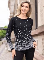 Tr&ouml;ja med prickm&ouml;nster i tonad f&auml;rg 