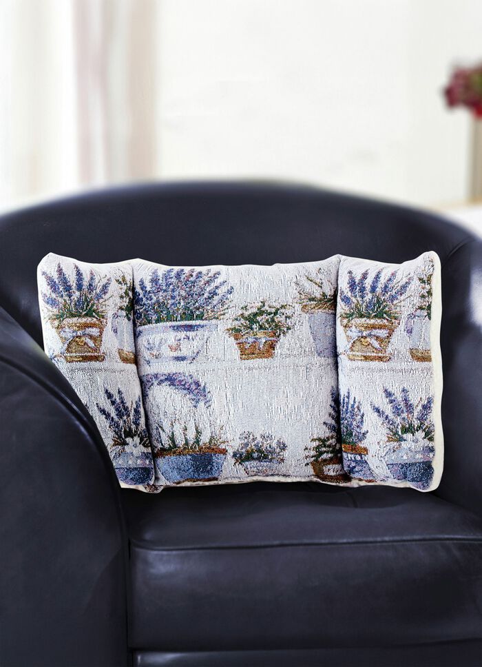 Ryggkudde med lavendelmotiv 