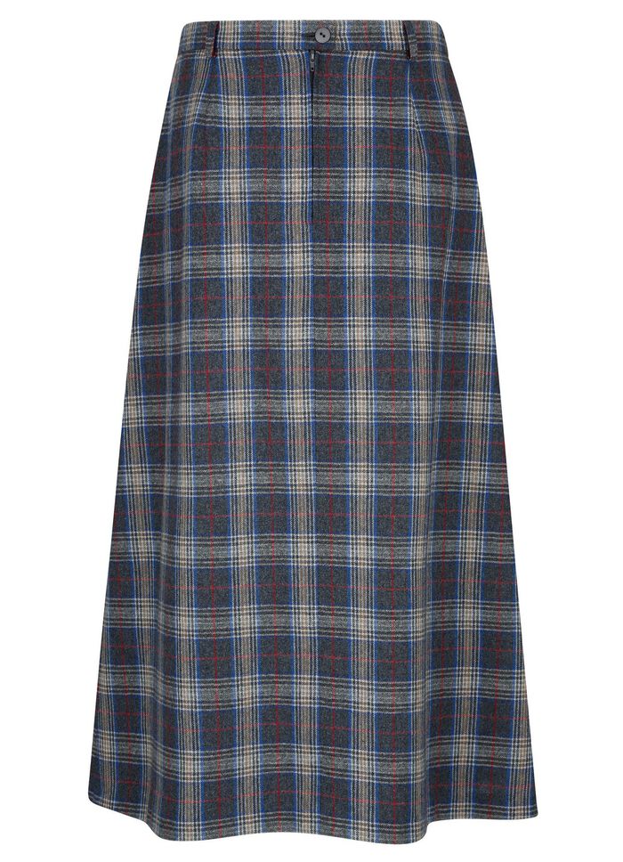 Kjol med distinkt rutig design 