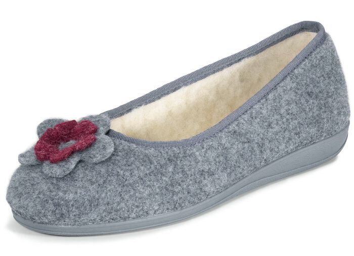 Laurina, varma damtofflor, med ny ull GR&Aring;