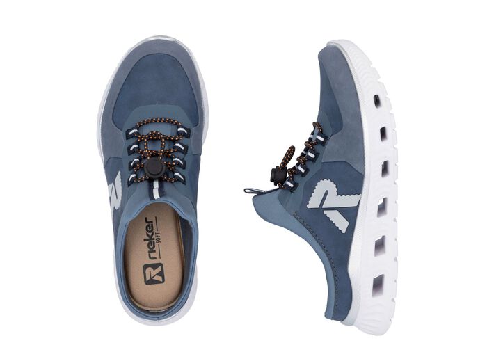 Rieker tofflor med elastiskt snabbsn&ouml;rningssystem med propp 