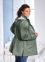 Funktionell jacka med slits och fickor med dragkedja KAKI