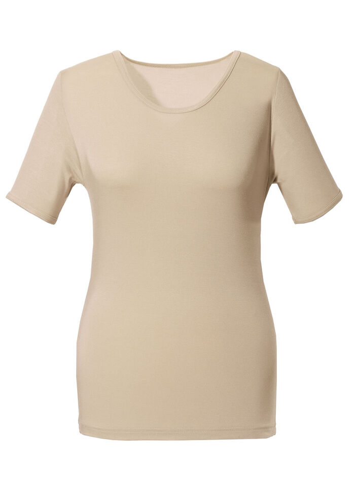 Två-pack skjortor med elastisk kant 1X BEIGE, 1X SCHWARZ