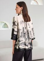 Blus med skjortkrage 