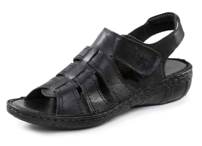 ELENA EDEN sandal gjord av nappal&auml;der med en subtil skrynklig struktur 