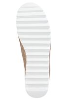 Waldl&auml;ufer sneakers med sn&ouml;rning gjorda av effektivt pr&auml;glat nubuckl&auml;der ANTIKGULD