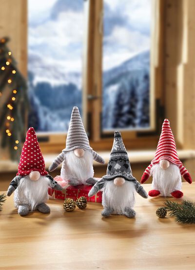 Nissar i bomull och filt, set om 4 