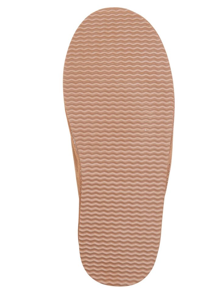 GINO GALANTE, trendiga herrtofflor, med lammskinn KAMELE